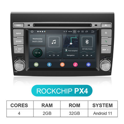 Fiat Bravo Android 11 Car Stereo 1024 * 600P Ekran dotykowy z nawigacją GPS